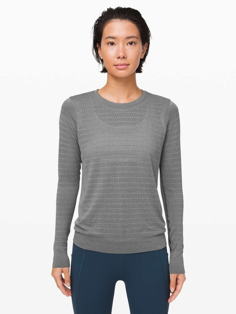 Lululemon Breeze By Long Sleeve *Squad Slate / White
